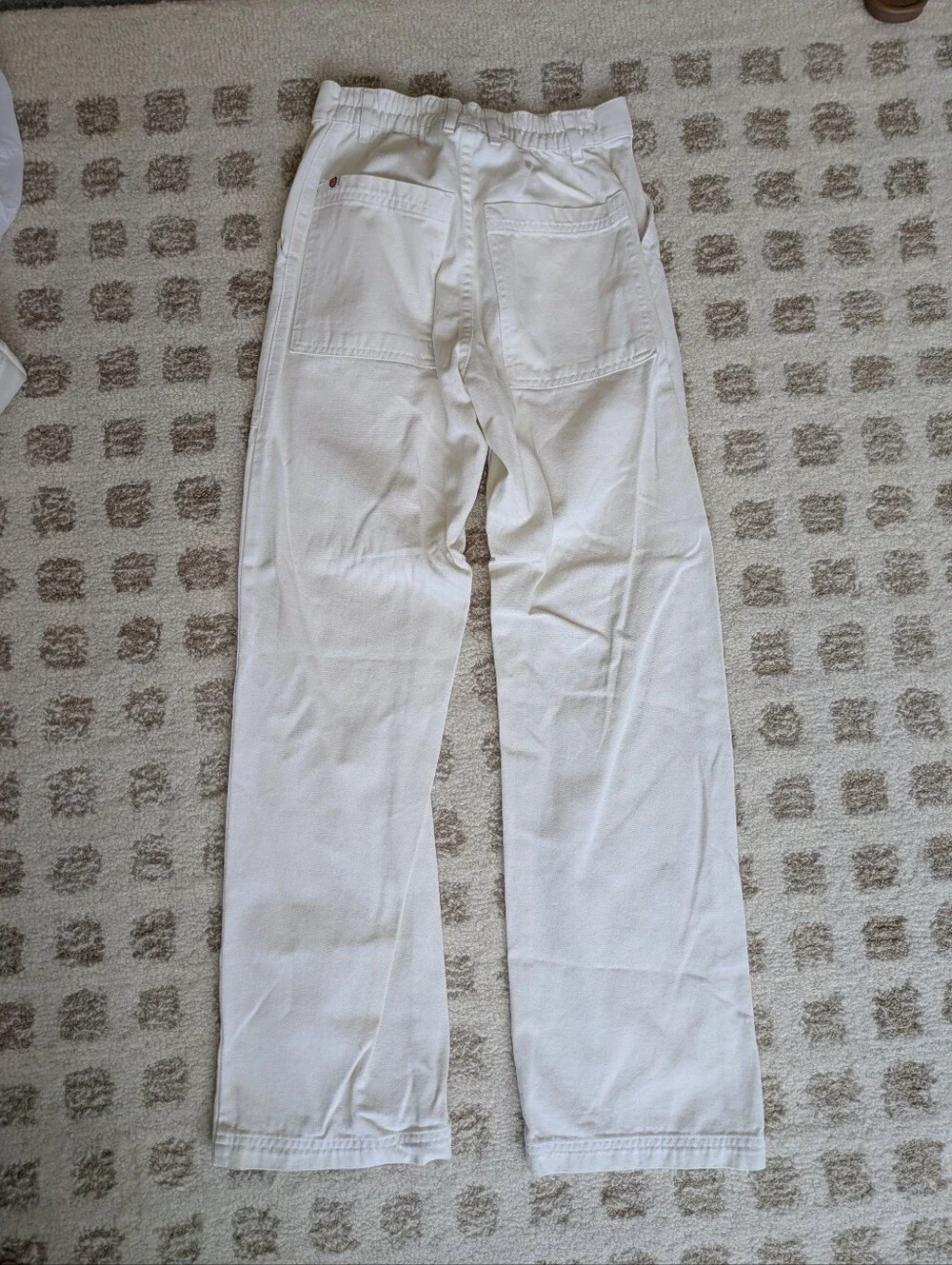 Big Bud Press Work Pants In White Cream Size XXS Elastic Waist